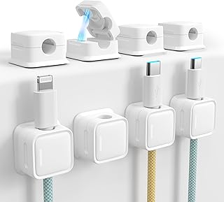 8 Pack Magnetic Cable Clips Organizer
