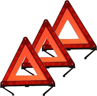KAFEEK Reflective Warning Triangle Kit (Set of 3)